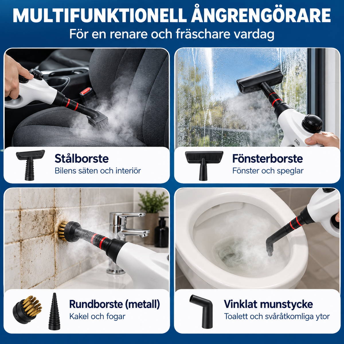 CleanWave™ Ångtvätt - Fläckfritt på minuter, utan skrubb