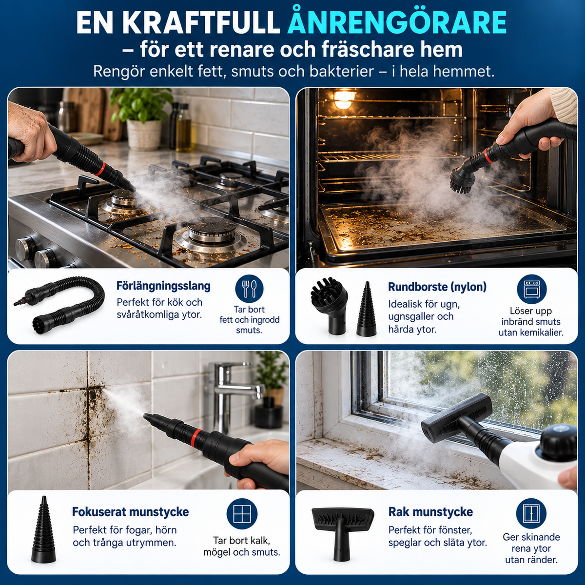 CleanWave™ Ångtvätt - Fläckfritt på minuter, utan skrubb