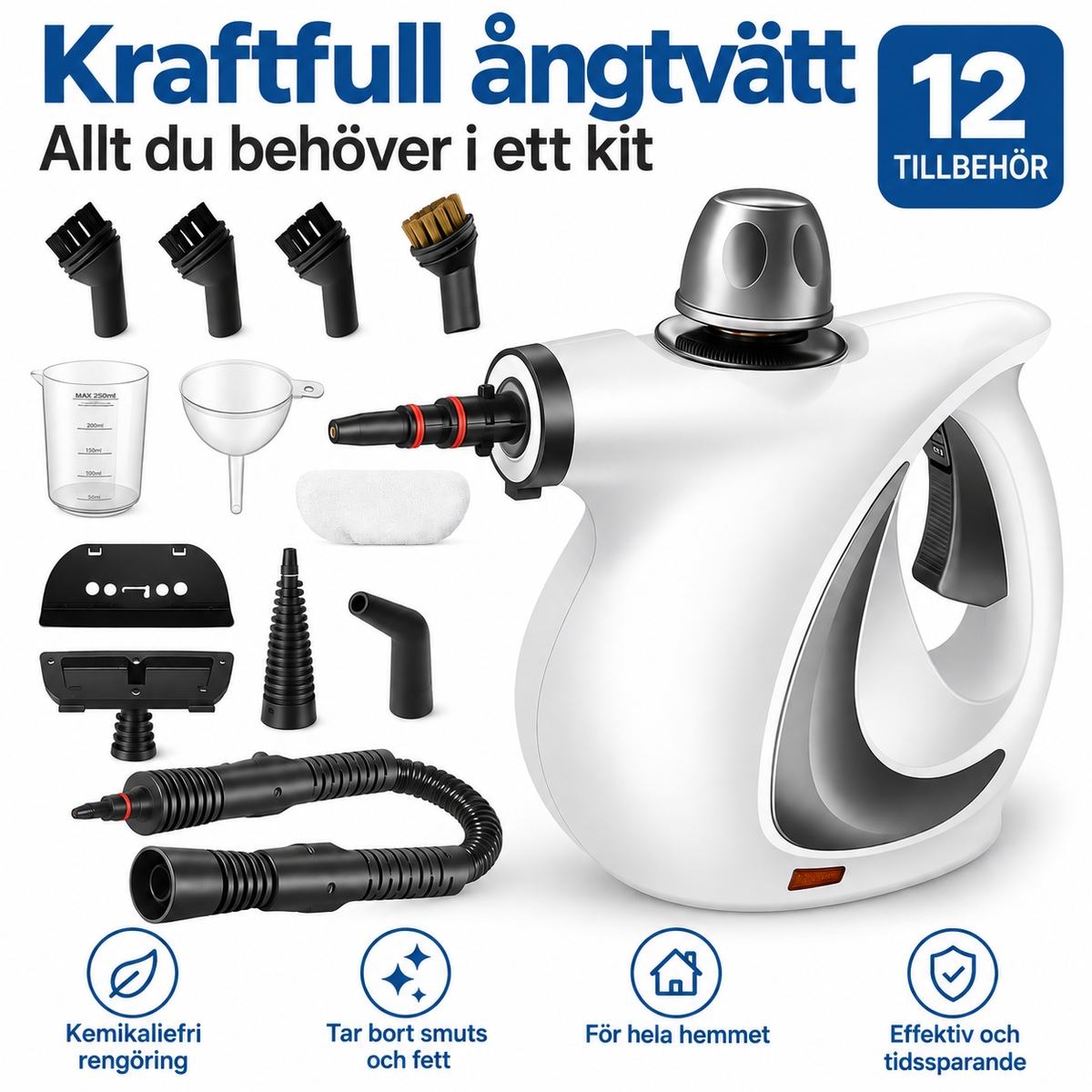 CleanWave™ Ångtvätt – Fläckfritt på minuter, utan skrubb