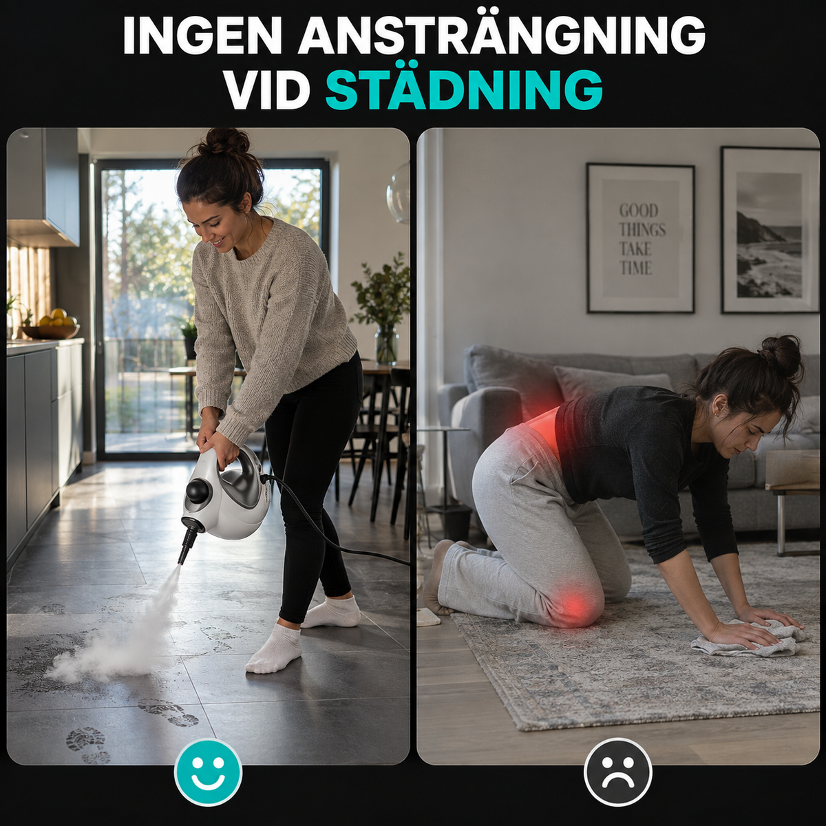 CleanWave™ Ångtvätt – Fläckfritt på minuter, utan skrubb