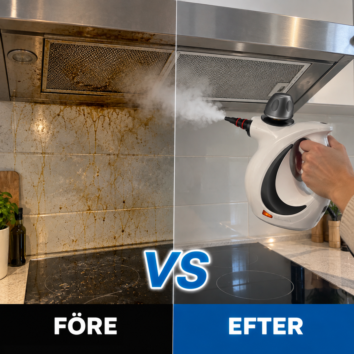 CleanWave™ Ångtvätt – Fläckfritt på minuter, utan skrubb